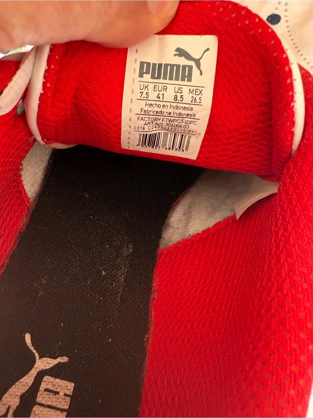 Puma Scuderia Ferrari Sneakers White/Black US 8.5 EU 41